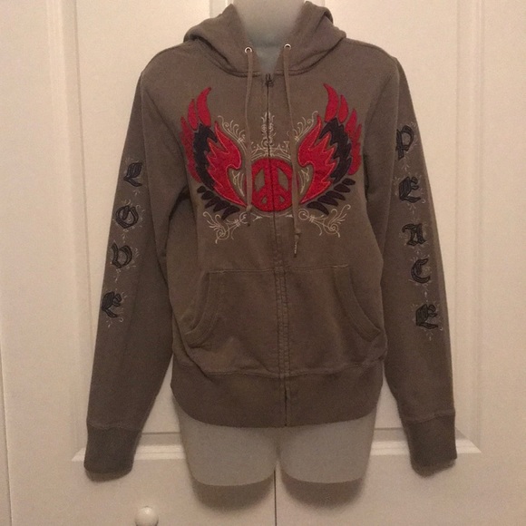 Lucky Brand Jackets & Blazers - Lucky Brand zippered hoodie sweatshirt jacket L